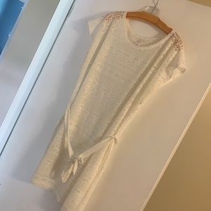 Cream colored bathing suit coverup